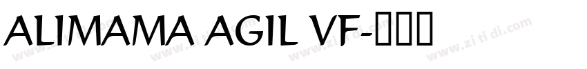 ALIMAMA AGIL VF字体转换